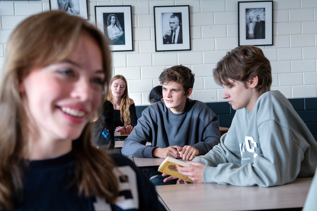Leerlingen in klaslokaal